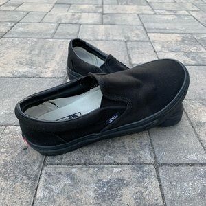 All Black Slip On Vans